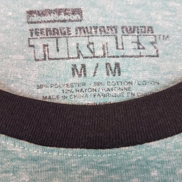 Vintage NICKLEODEON Teenage Mutant Ninja Turtles Tee Shirt Medium US M Green - Picture 3 of 10